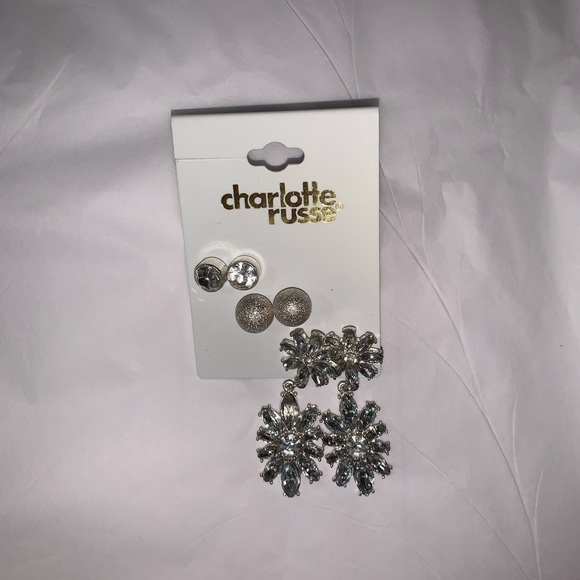 Charlotte Russe Silver Earrings - Picture 1 of 1
